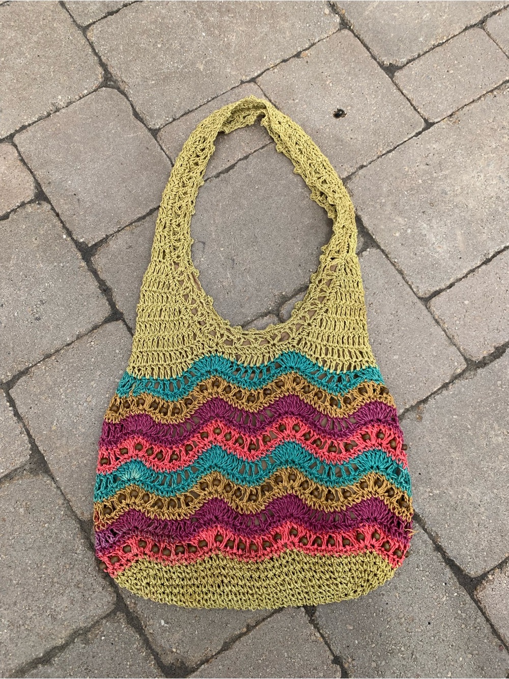 Aldo Slouch Woven Bag with Beads.